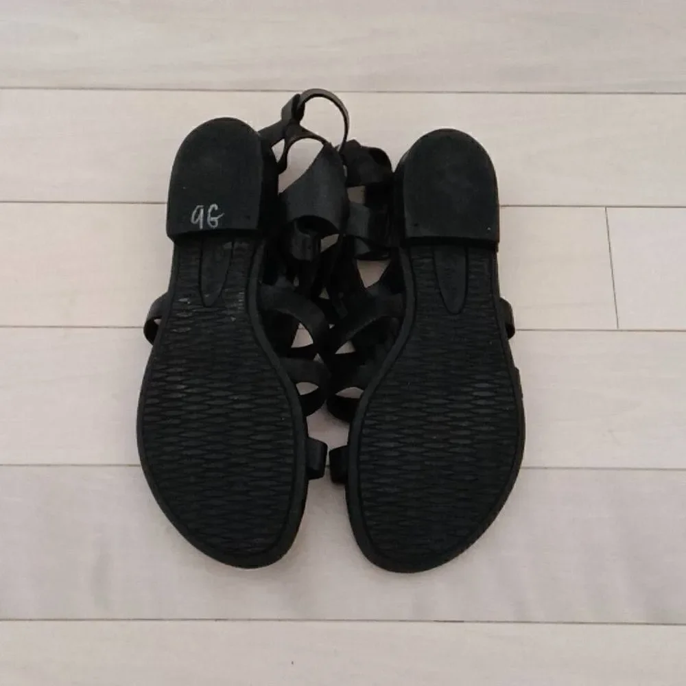 Clarks Artisan Women's Parham Leather Gladiator Sandals Black Size 6.5 D
